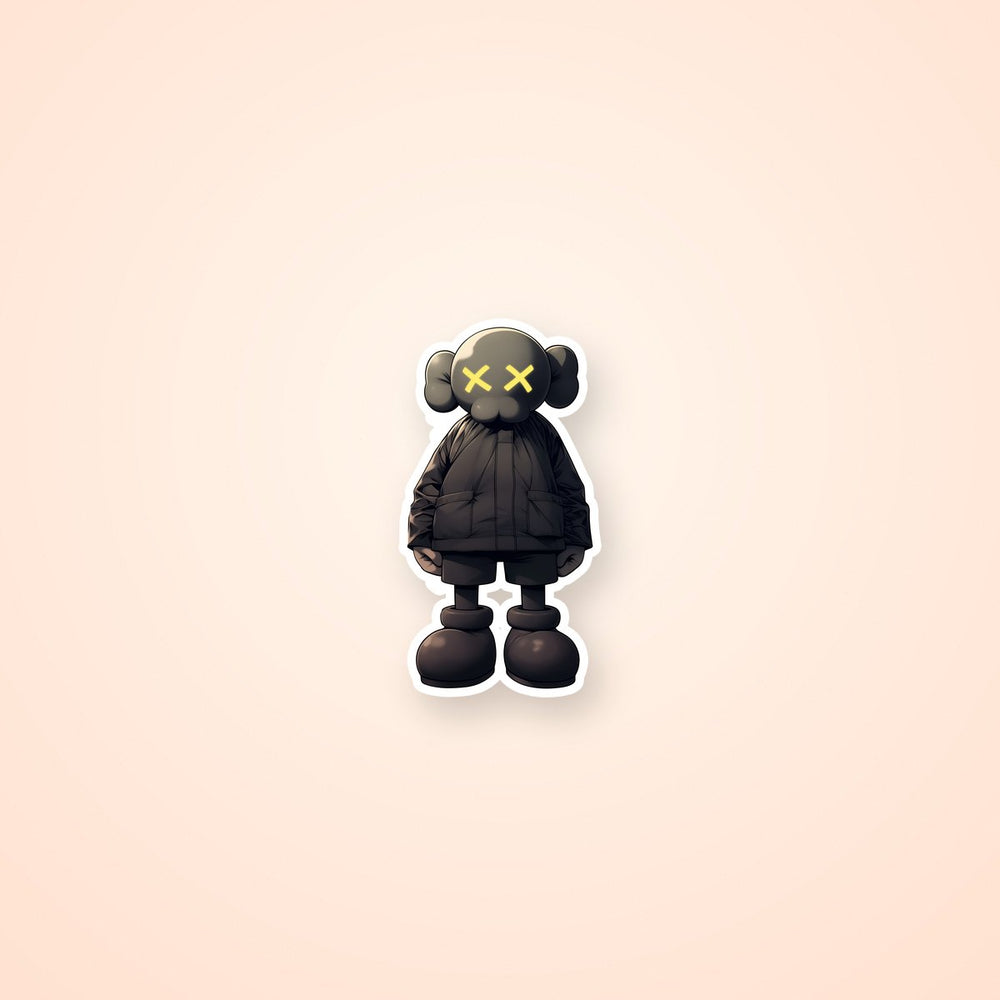 Kaws Black Hoodie Figure Sticker