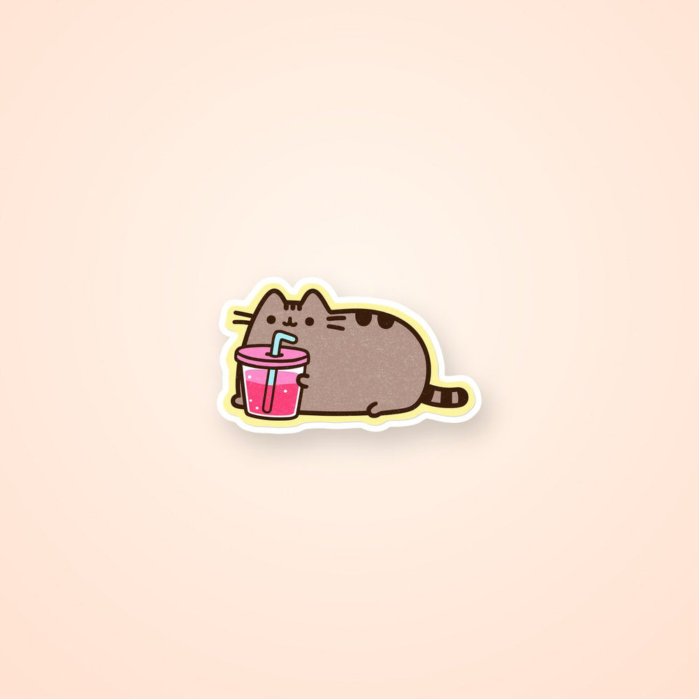 Pusheen Cat Drink Juice Sticker