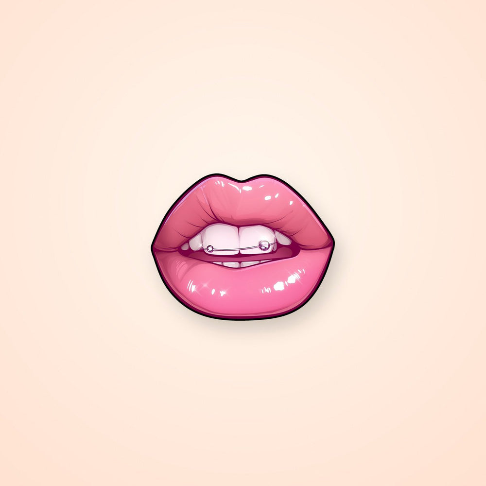 Pink Lips Beautiful Sticker