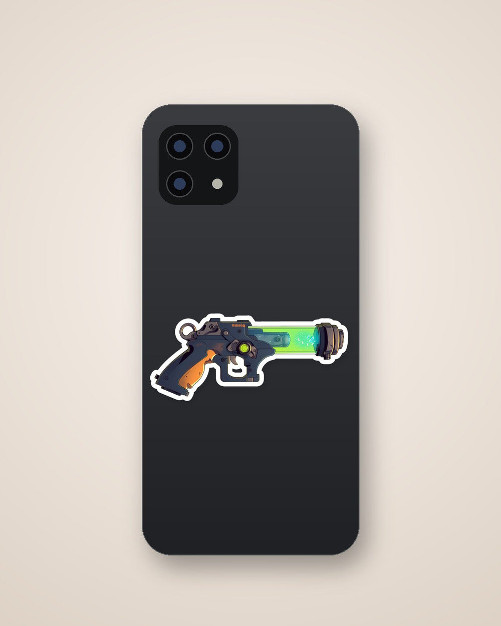 Futuristic Sci-Fi Energy Gun Sticker