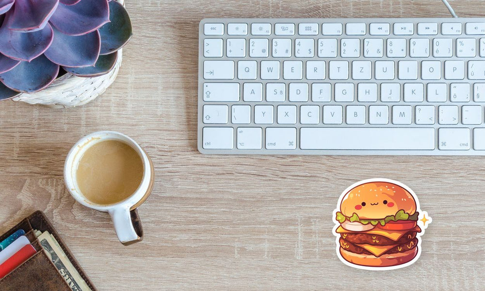 Kawaii Cheeseburger Sticker
