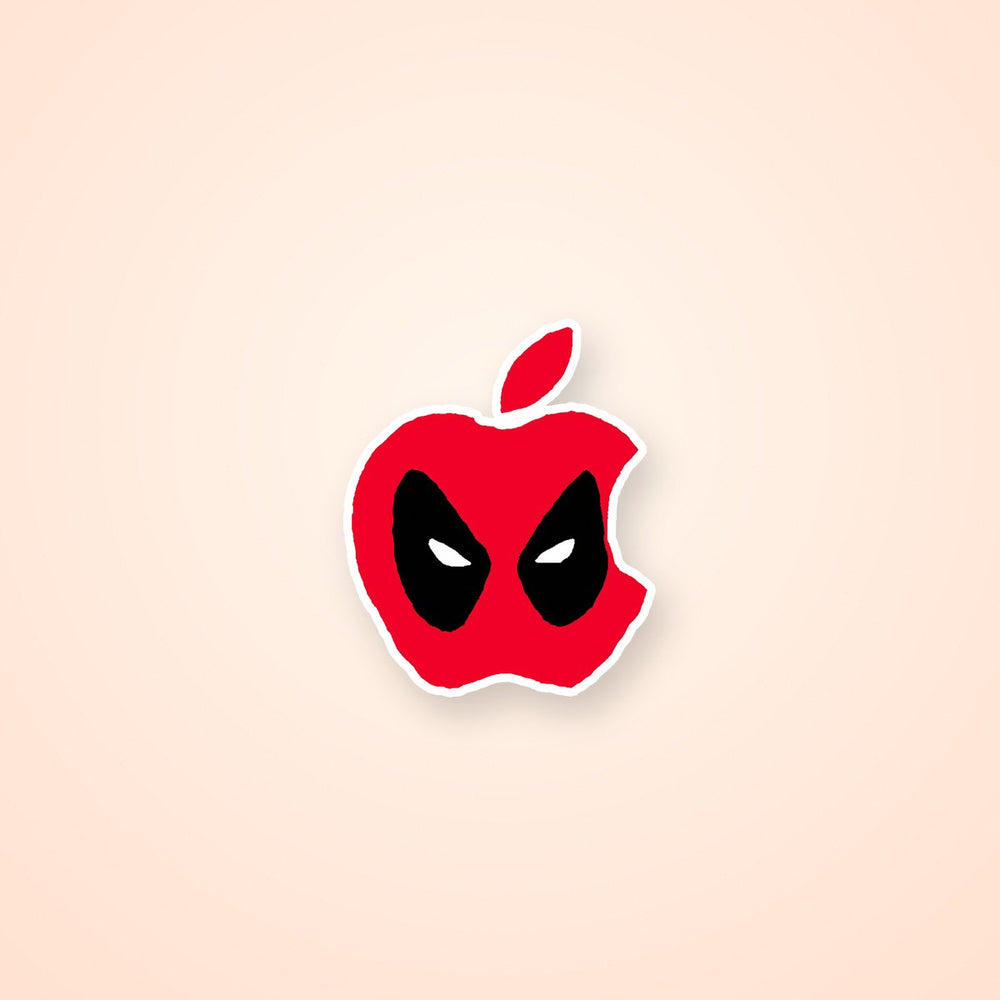 Deadpool Apple Logo Sticker