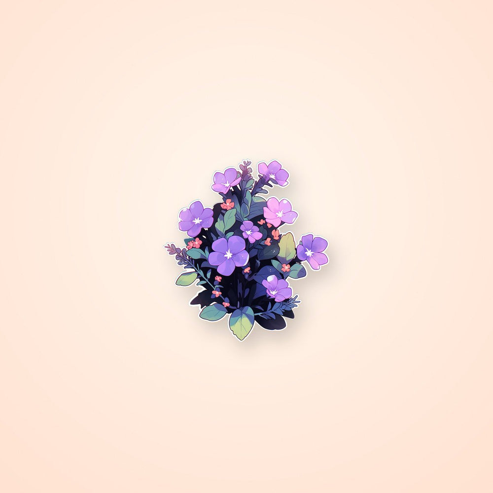 Bouquet with Purple Flowers Sticker