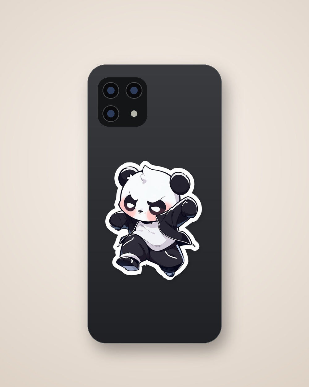 Cute Panda in Jacket Sticker