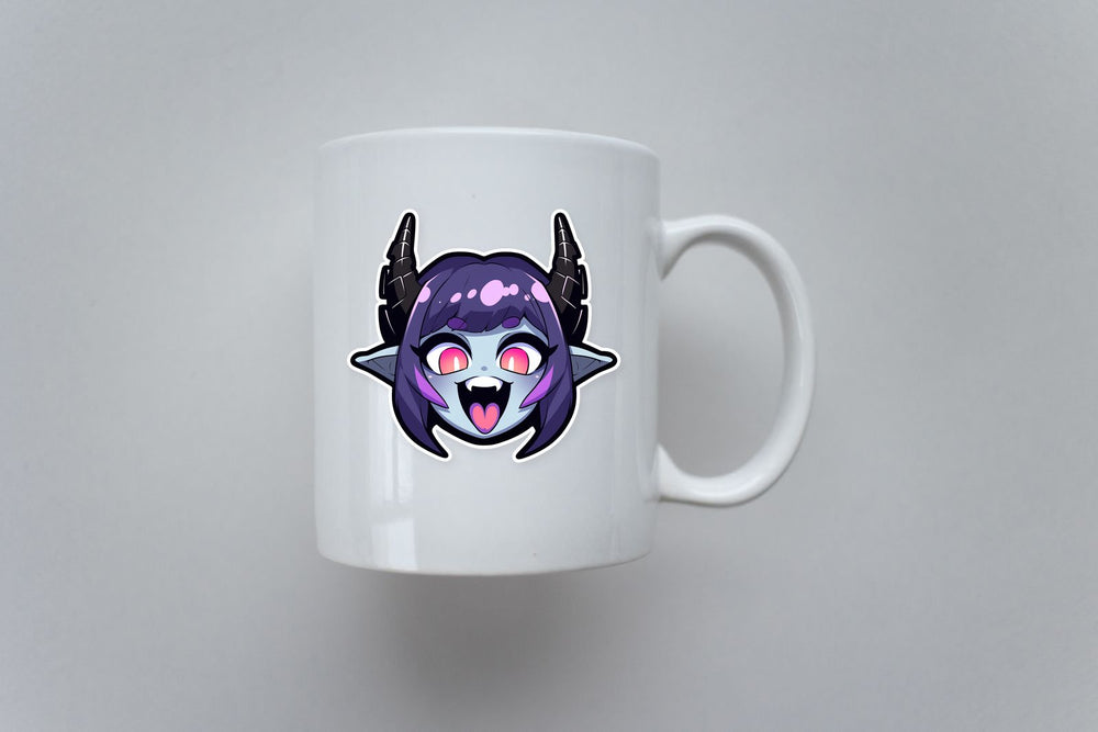 Funny Devil Girl Sticker