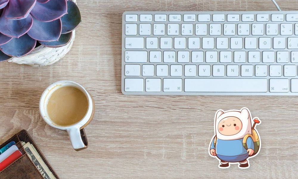 Kawaii Finn the Human Adventure Time Sticker