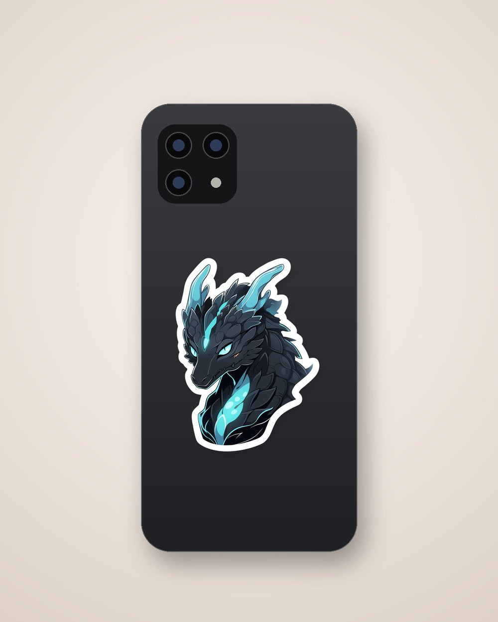 Beautiful Black & Blue Dragon Sticker