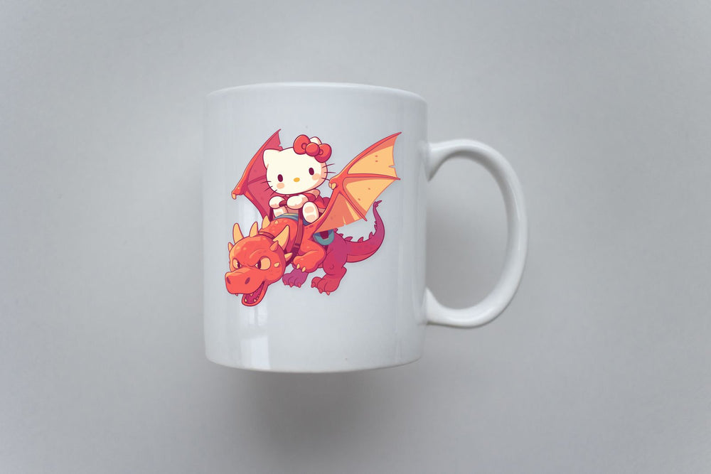 Hello Kitty Riding Dragon Sticker