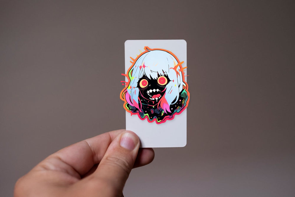 Halloween Scary Zombie Girl Colorful Sticker