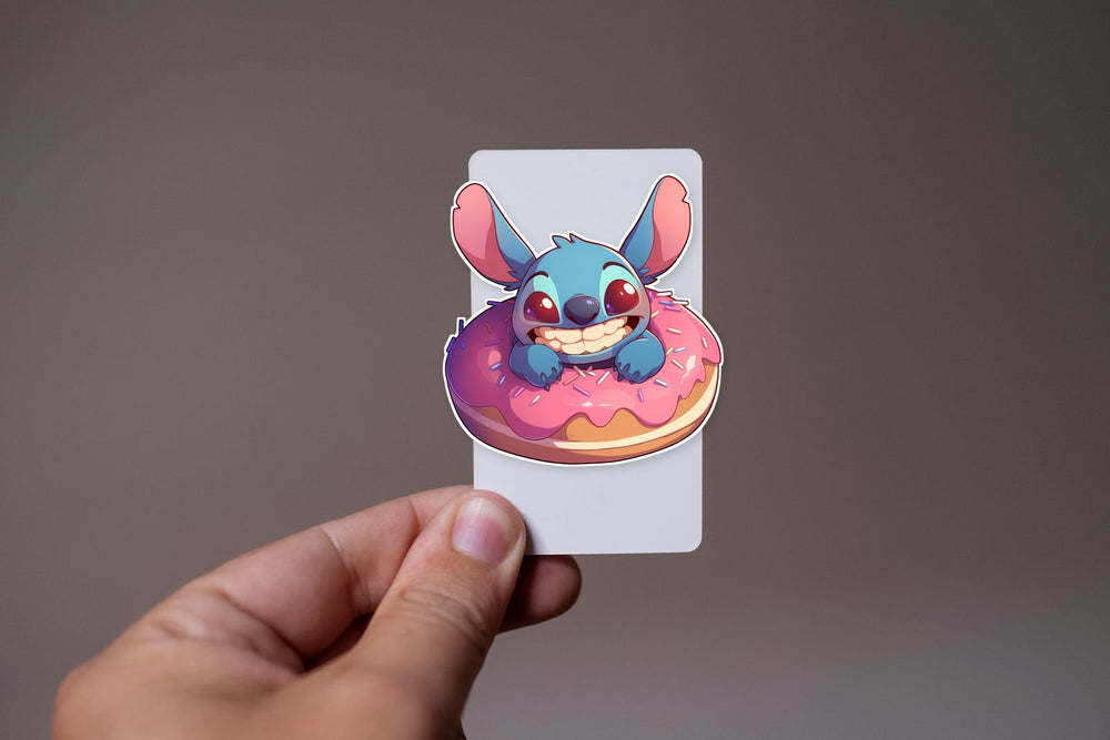Stitch Donut Pink Sprinkles Sticker