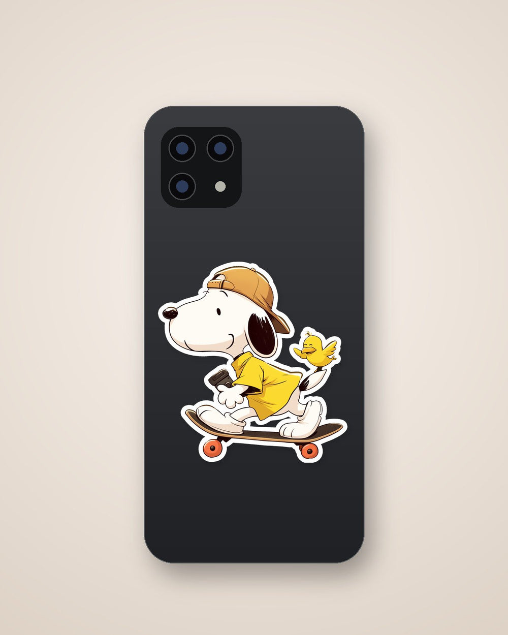 Snoopy Skateboarding with Woodstock Sticker