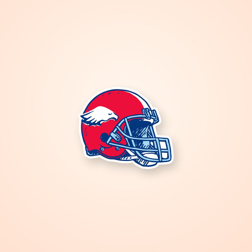 NFL Football Helmet Red Blue Sticker