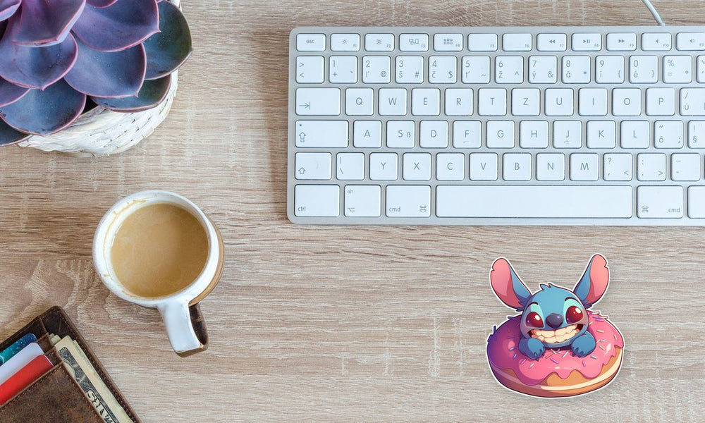 Stitch Donut Pink Sprinkles Sticker
