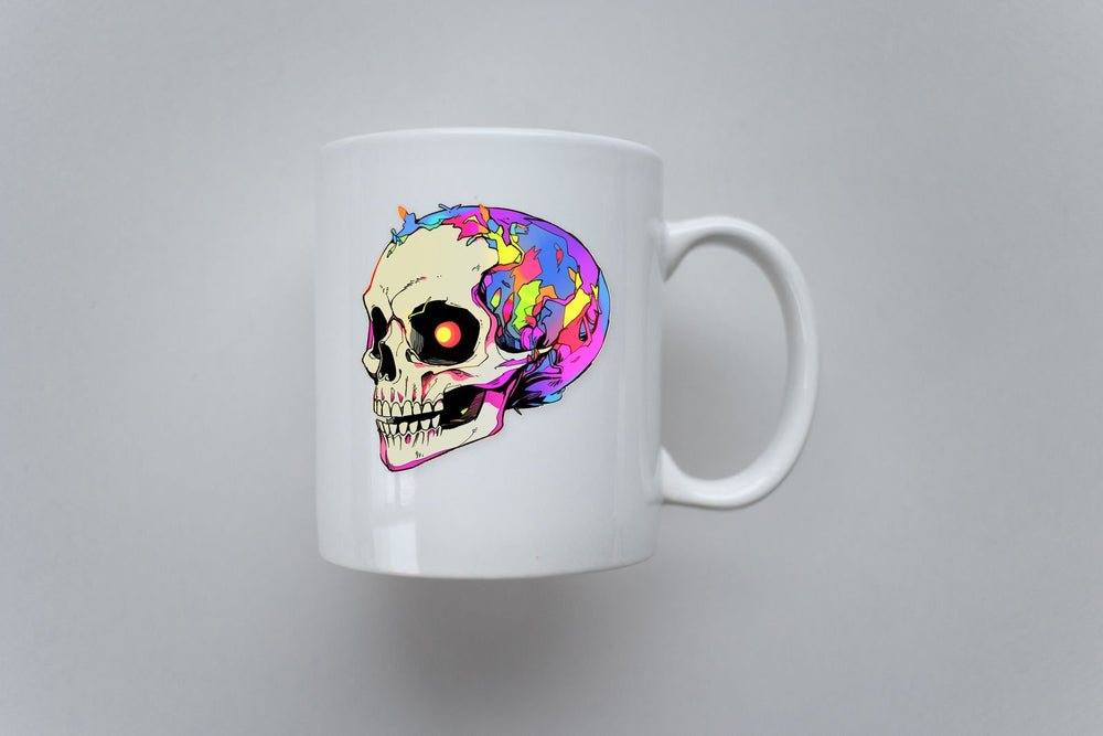 Scary Colorful Skull Sticker
