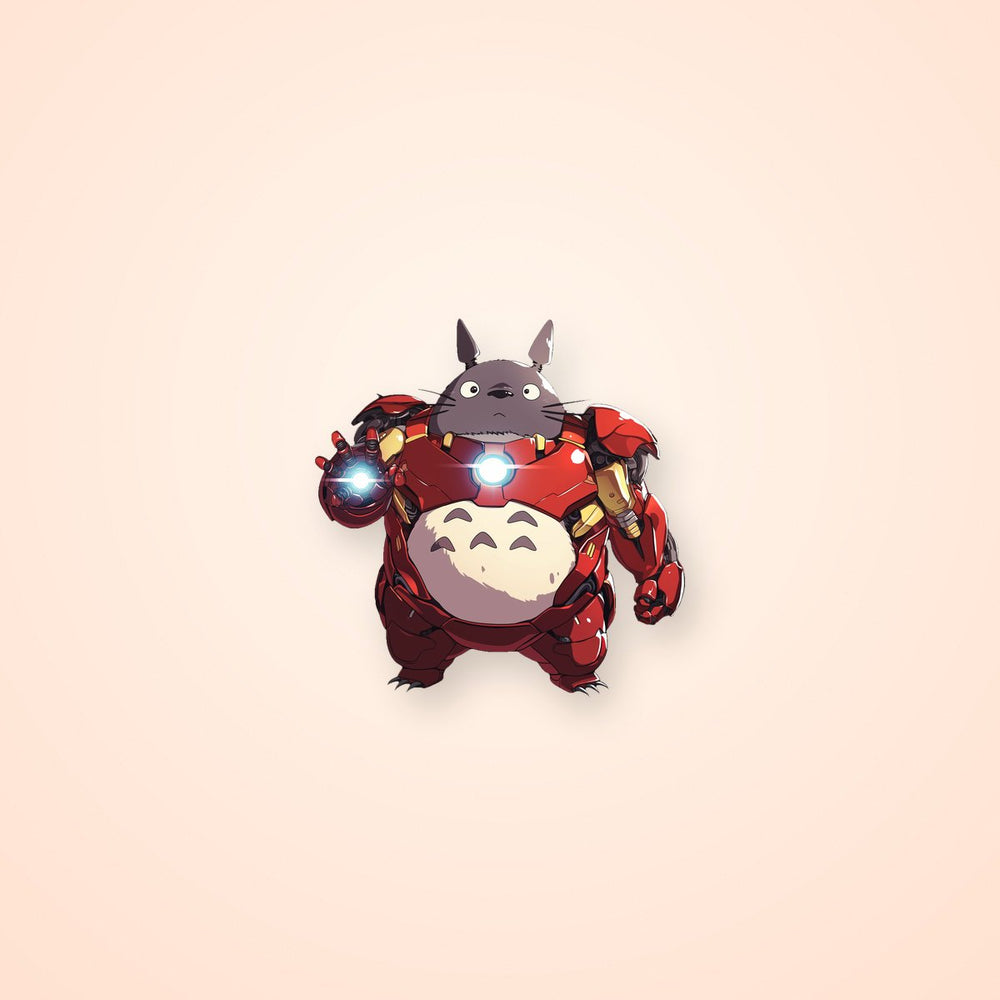 Totoro Iron Man Sticker