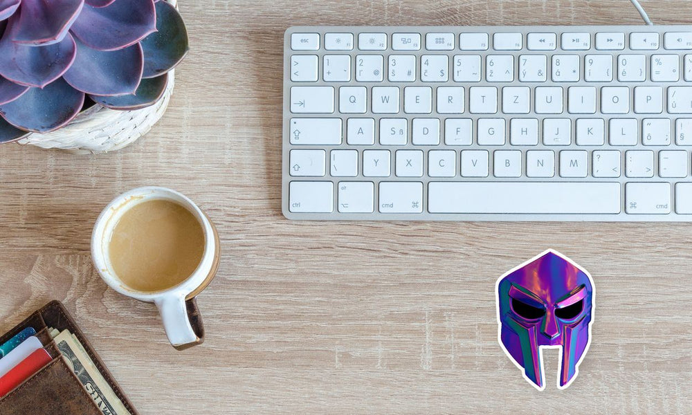 Mf Doom Chrome Mask Hip-Hop Icon Sticker