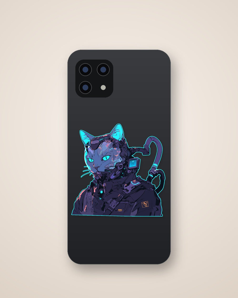 Cyberpunk Cat Soldier Sticker