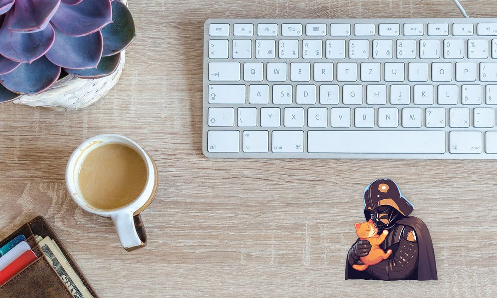 Star Wars Vader Kitten Cuddles Sticker