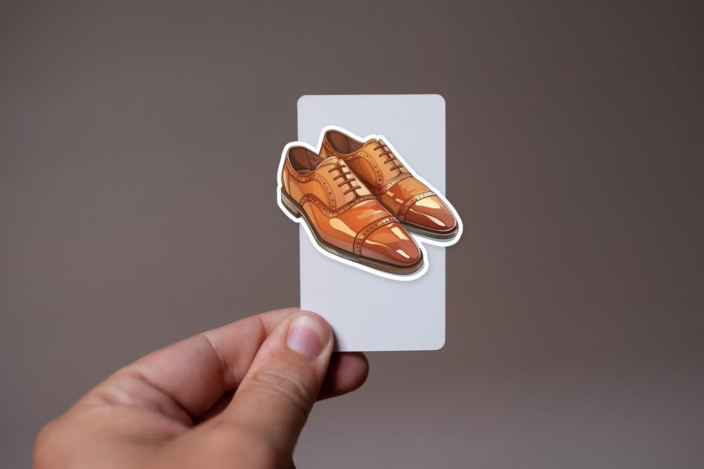 Brown Oxford Shoes Sticker