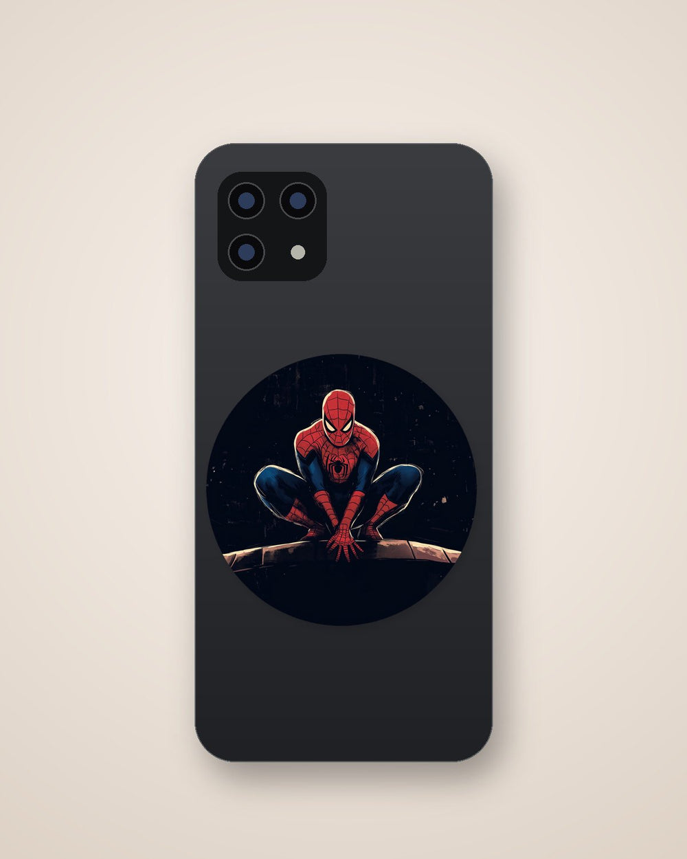 Spider-Man Crouching Round Sticker