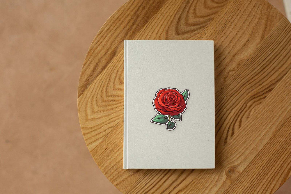 Red Rose Cartoon Sticker