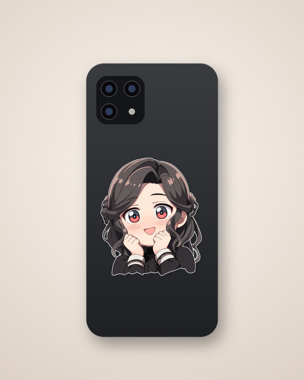 Anime Girl with Lovestruck Look Sticker