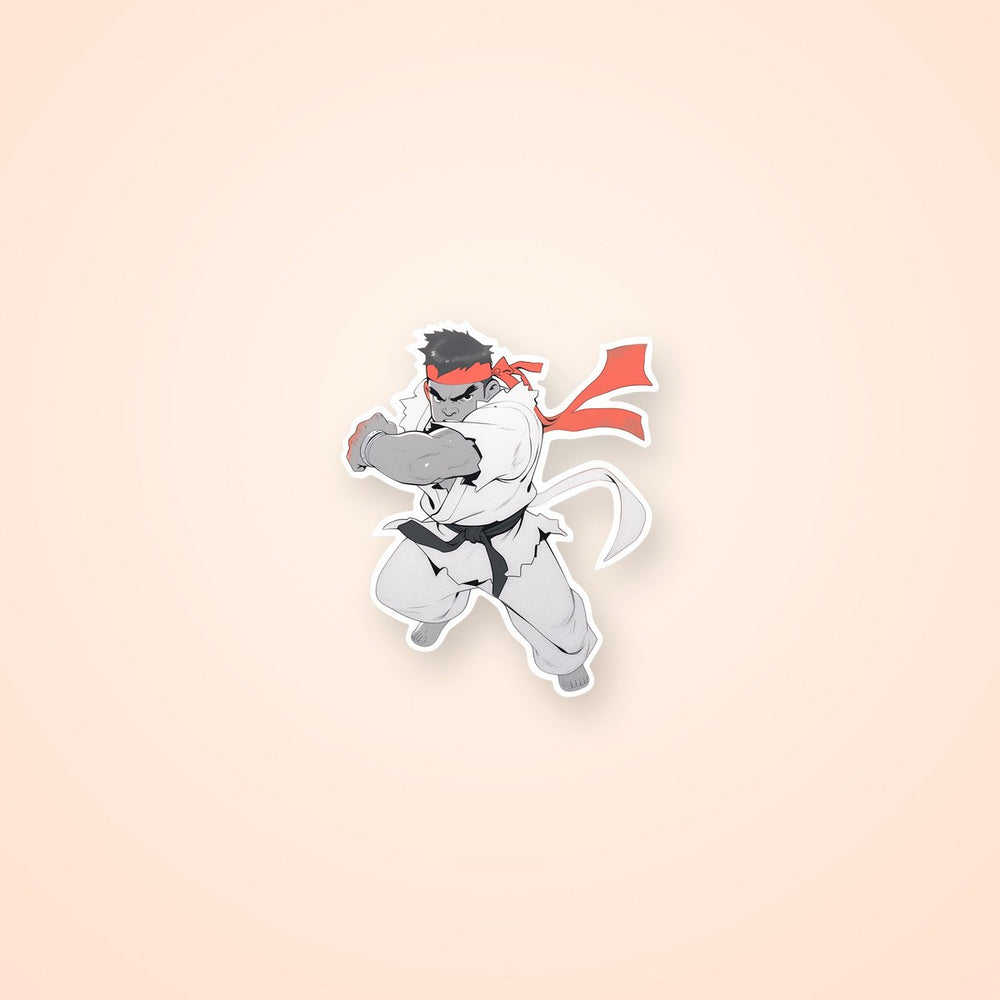 Street Fighter Monochrome Ryu Sticker