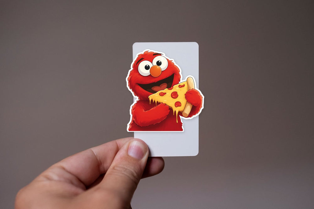 Hungry Elmo Pizza Time Sticker