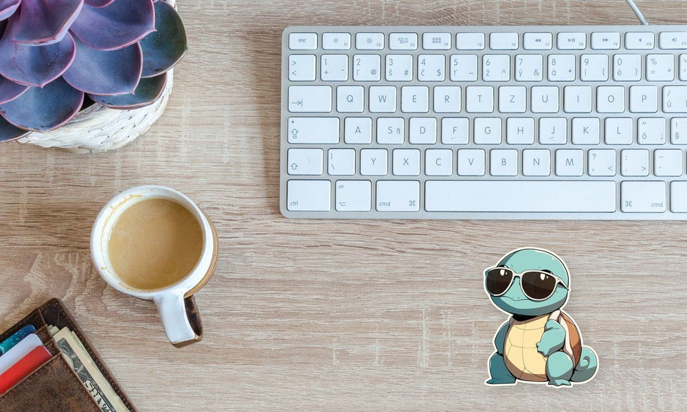 Squirtle with Sunglasses Cool Pokemon Sticker