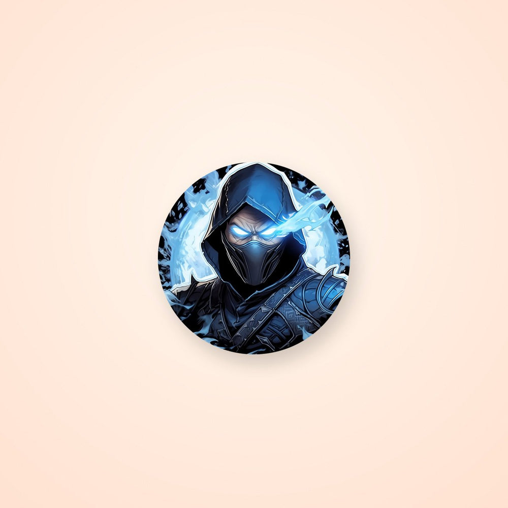 Sub-Zero with Glowing Eyes Round Sticker