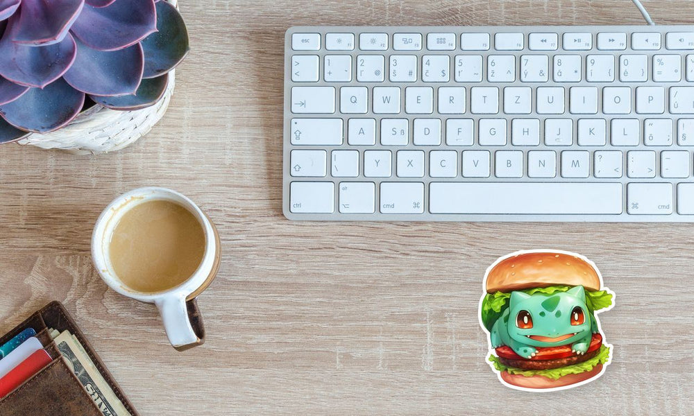 Bulbasaur Burger Cute Food Sticker