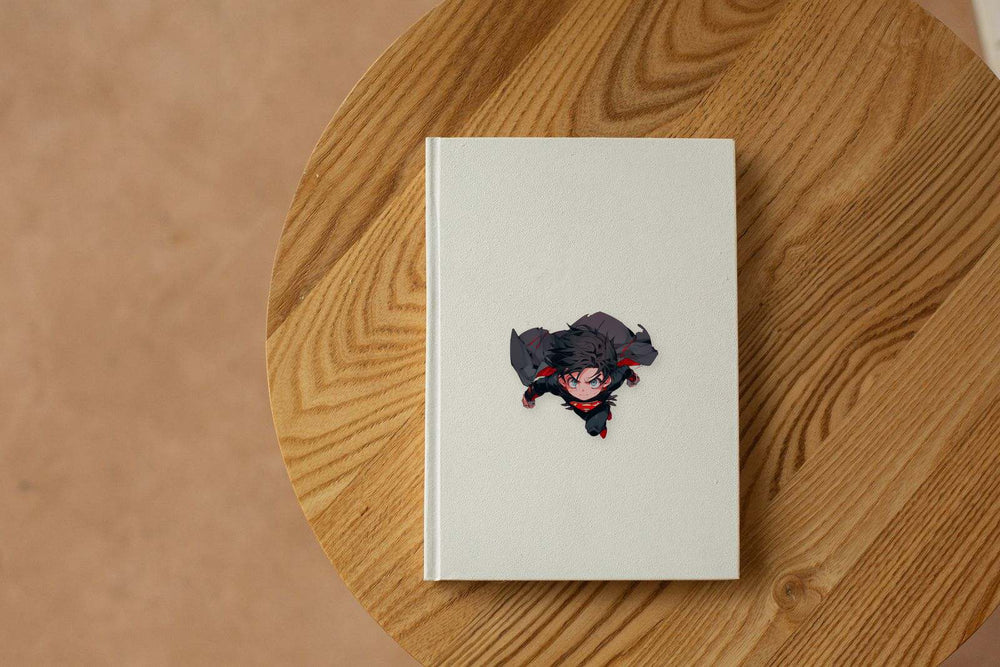 Cute Anime Superman Black Suit Sticker