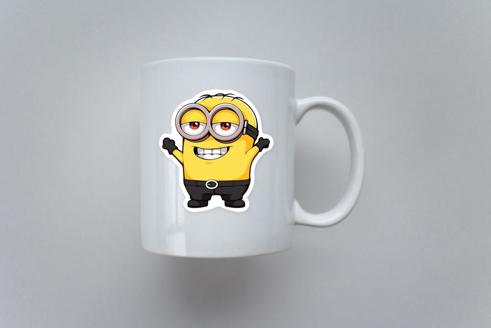 Minion with Raised Hands Sticker