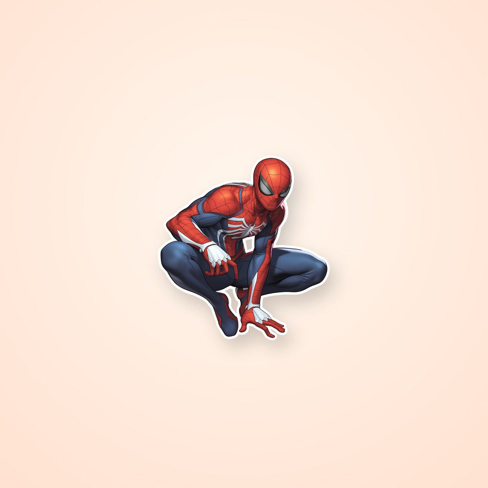 Spiderman Crouching Hero Sticker
