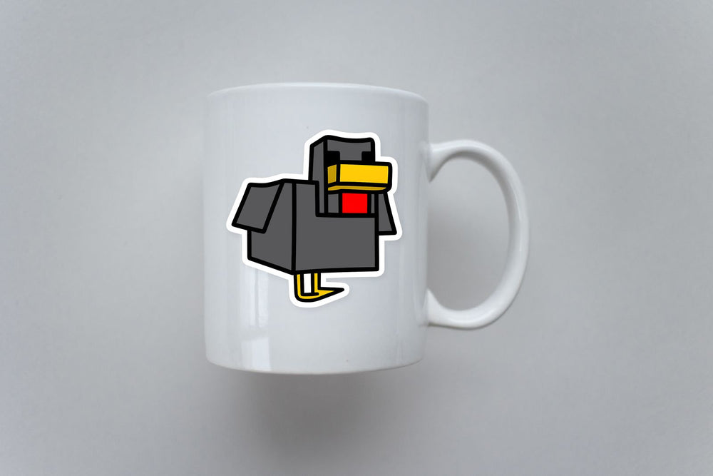 Minecraft Black Chicken Sticker