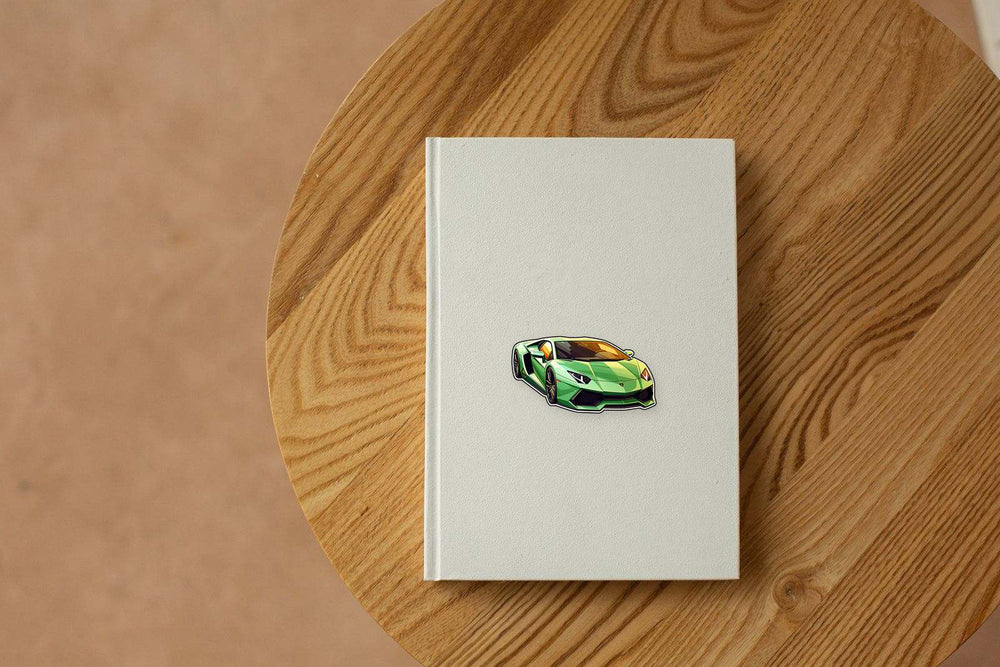 Green Lamborghini Aventador Sticker