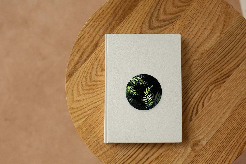 Tropical Leaves Round Sticker