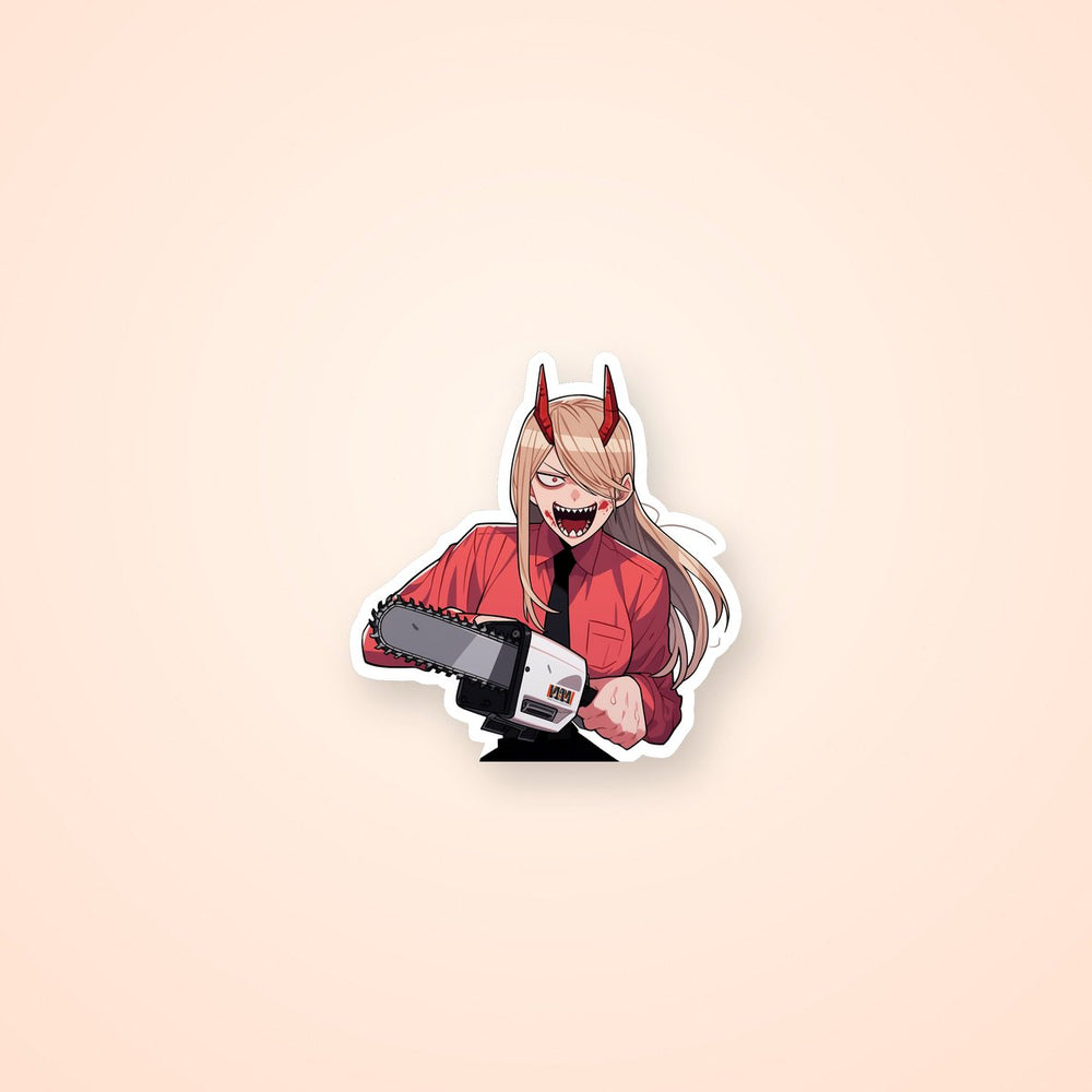 Chainsaw Man Power with Chainsaw Sticker