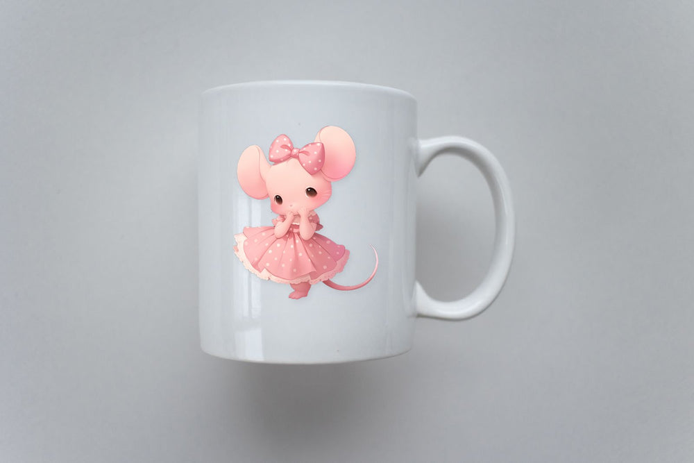 Cute Pink Mouse Sticker