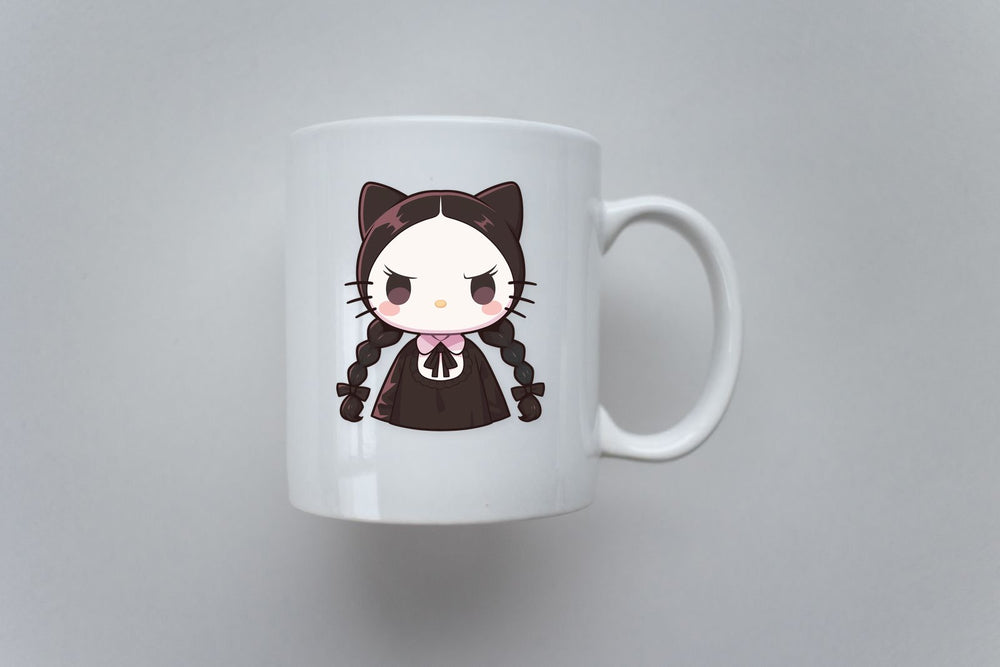 Hello Kitty X Wednesday Addams Sticker