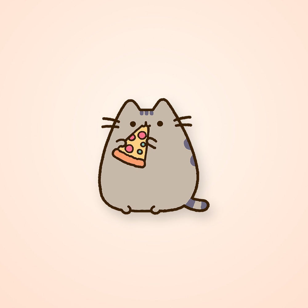 Pusheen the Cat Eating Pizza Sticker
