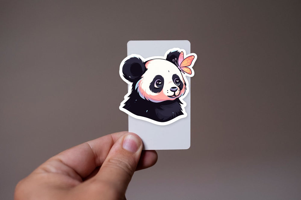 Panda with a Butterfly Sticker