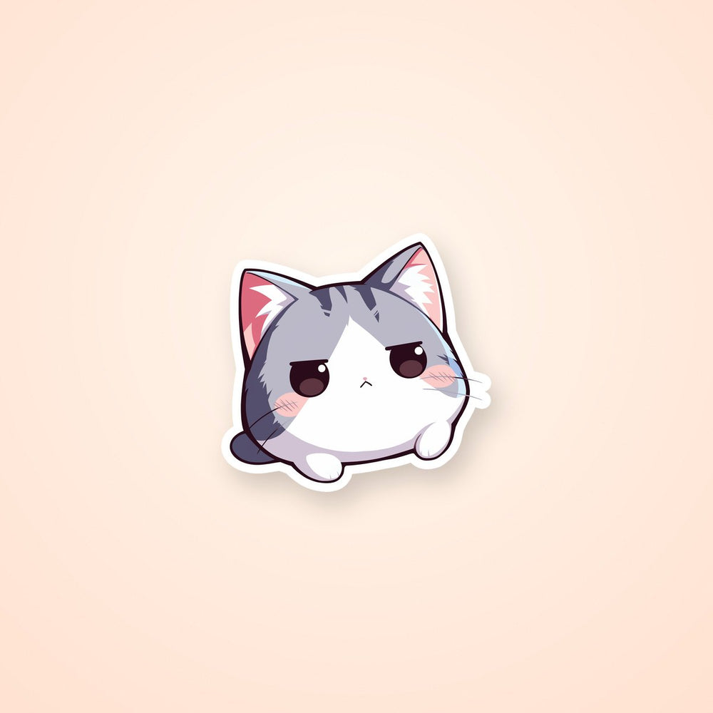 Kawaii Moody Cat Sticker
