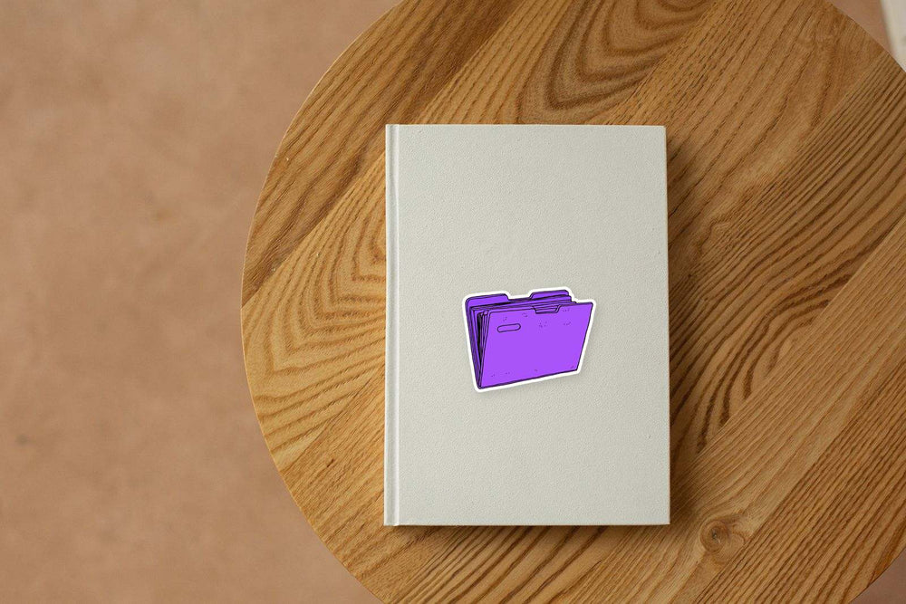 Purple Folder Minimal Aesthetic Sticker