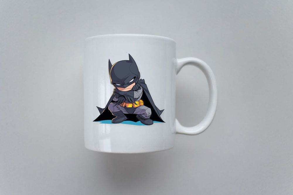 Batman Squatting Chibi Style Sticker