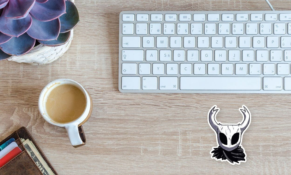 Dark Horned Mask Hollow Knight Sticker