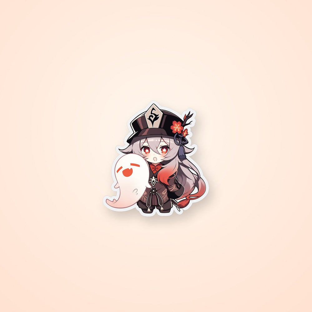 Genshin Impact Hu Tao and Ghost Sticker