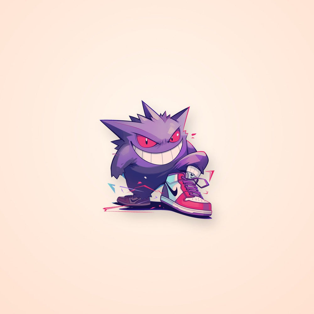 Gengar Nike Sneaker Left Sticker