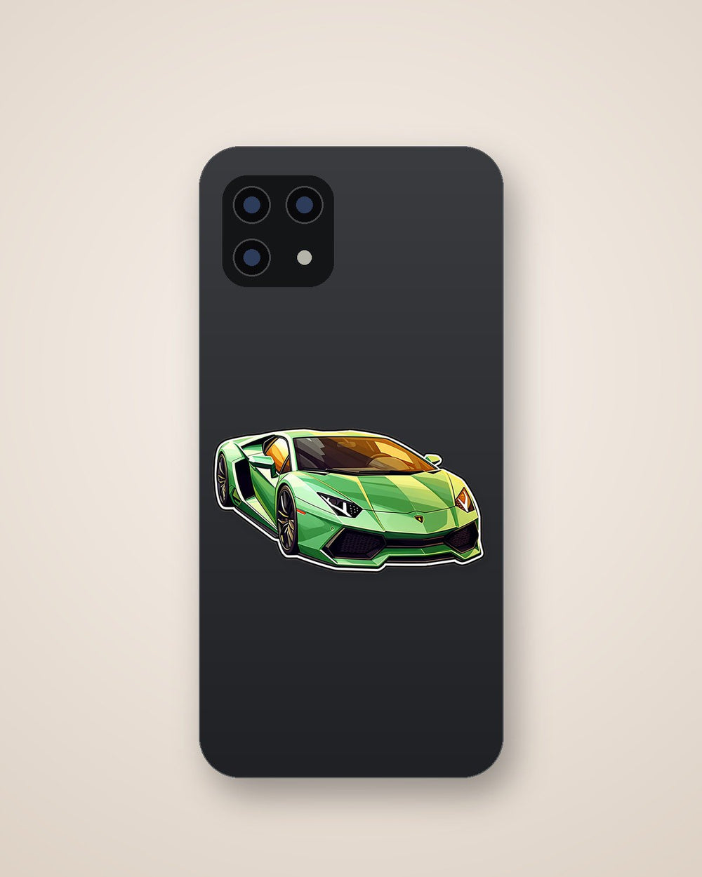 Green Lamborghini Aventador Sticker