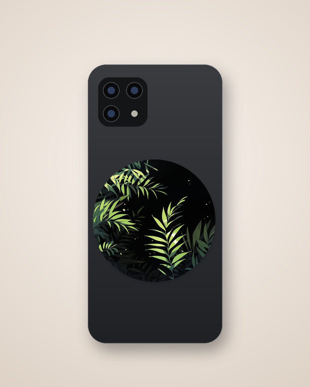 Tropical Leaves Round Sticker